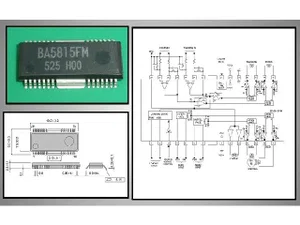ROHM BA5815FM HSOP-M28 CI de Contrôle Moteur DVD 5 Canaux 28 Broches