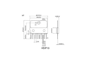 ROHM BA6247H 2x Pilote de Moteur, 18V 2W, 10 Broches avec Refroidissement
