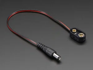 9V Support de batterie RPtronics BAT-CL-9V-DC5-5-2-1