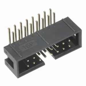 T&T Connection System BHR-16 16-pins Mannelijke 90° Lintkabel PCB-connector, Goud Flash Plating