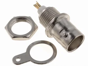 BNC Female Paneelmontage Connector, 50 Ohm, Soldeer