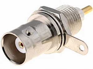 BNC Female Paneelmontage Connector, Lange Draad, 50 Ohm