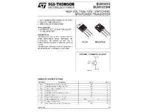 Sgs BUH1015HI NPN Transistor - n/a