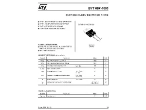 Stmicroelectronics BYT08P-1000 1000V 8A diode de redressement
