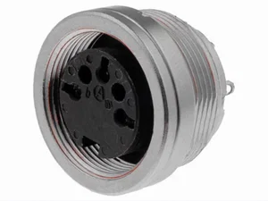 Amphenol C091D M16 Afgeschermde Paneelmontage Bus, Vrouwelijk, 3-pins, 5A 300V, IP67