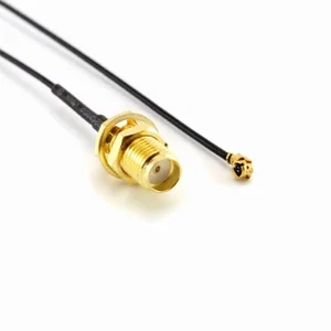 2J ANTENNAS C485GST-020MC113-UFL RF Pigtail Kabel, 0.2m Microcoax 1.13mm, SMA Vrouw B/H naar U.FL (I