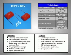 -- C560N-160-PPF 560nF 160V Film Capacitor