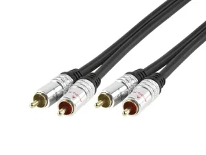 Gembird RCA Audio Cable, 2 RCA Male to 2 RCA Male, 1.5m, Gold Plated, Copper, Shielded