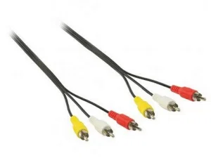 Div Shielded RCA Audio/Video Cable RoHS (3 Male)