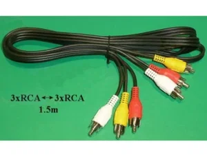 Div Shielded RCA Audio/Video Cable 1.5 m (3 Male)