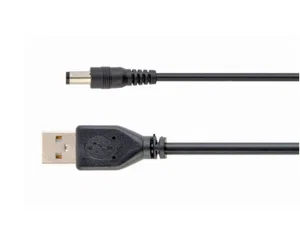 USB-A Stekker naar DC Stekker 3.5x1.35mm Kabel, 1.8m, Zwart