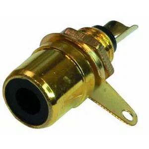 Various CBMG-BK RCA (Cinch) Paneelmontagebus, Verguld/Zwart