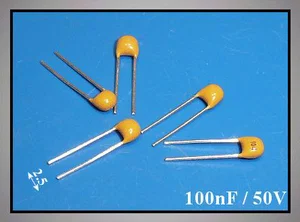 Condensateur céramique CC100N-50VM2 100nf 50V RM2.54