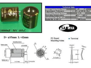 Samwha CEL10000UF50V-C 10000uF 50V Electrochemical capacitor