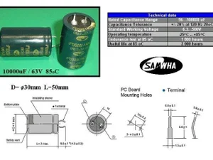 Samwha CEL10000UF63V 10000uF 63V Electrochemical capacitor
