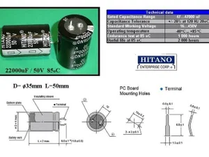 Hitano CEL22000UF50V 22000uF 50V Electrochemical capacitor