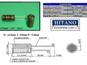 Hitano CEL4700UF10VESR 4700uF 10V Electrochemical capacitor