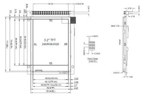 Display Colore TFT-LCD 3.2 Pollici, 320x240, RTP, ILI9341