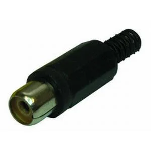 Various CKP-BK RCA (Cinch) Stekker, Chassisdeel, Zwevend, Kunststof, Zwart