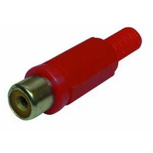 Various CKP-RD RCA (Cinch) Stekker, Chassisdeel, Zwevend, Kunststof, Rood