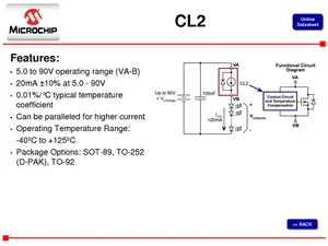 CL2K4-G Microchip Technology Inc. LED Driver, Temperature Compensated Constant Current Source