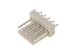 Enkelrijige Connector 2.54mm Pitch, 5 Contacten, Rechte Pinnen, Doorsteekmontage
