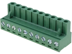 CONN-15010-D Connecteur Mâle 10 Pôles Pas 5.08mm 90° THT à Bornier à Vis 300V 15A