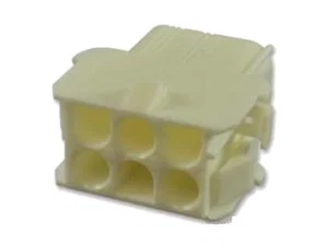 CONN-31060-H Div N-LOK 6.35mm 6-Pins Lege Connectorbodem, Kabelmontage