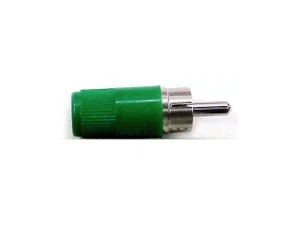 Div CONN-C005 RCA Stekker, Groen, Standaard, Kabelmontage