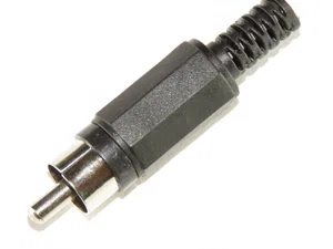 Div CONN-C006-B RCA Stekker, Zwart, Trekontlasting, Kabelmontage