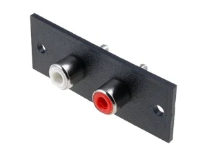 Div Dubbele RCA Chassisdeel op Printplaat - 50x20 mm