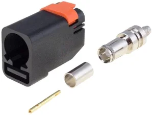 Molex FAKRA II SMB Antennestekker (A) Vrouwelijk, Zwart, 0-6 GHz, 50 Ohm, Kabelmontage