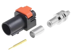 Molex FAKRA II SMB Antennestekker (A) Mannelijk, Zwart, 0-6 GHz, 50 Ohm, Kabelmontage