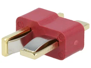 Deans T-Vorm DC Voedingsconnector Stekker, 2-polig, 25A, 500V, Rood