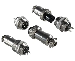 Connfly CONN-M1203F-M M12 Connectorenpaar, Paneelmontage Stekker, Vrije Bus, DS1110 3-polig