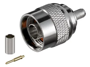Connectar N-stekker Coaxiaal RG58 Kabel Soldeer-Krimp 50 Ohm