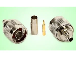 Div CONN-N008 N-Type Coaxiale Connector, 50 Ohm, Verguld, H155 Kabelmontage, 3-Delige Soldeer-/Krimp