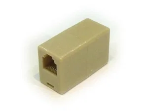 RJ11 6P/4C Inline Koppeling Bus - Bus, Wit