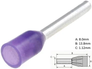 Div CS-K0002508 Geïsoleerde Krimpkous, 0.25mm², Violet, Polyamide