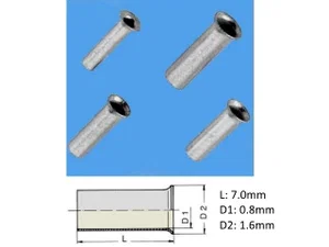 Div CS-K00025M07 Niet-Geïsoleerde Krimpkous, 0.25mm², Vertind Koper, 7mm