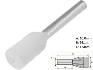 Div CS-K0005010 Krimpkous, 0.5mm², Vertind Koper, 10mm