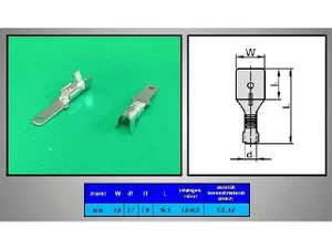 Div CS-K1280511-SN FASTON Platte Terminal 2.8x0.5mm, Vertind, 0.5-1mm² Kabel