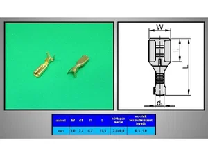 4carmedia CS-K1280810-CU Faston Aansluiting 2.8x0.8mm, Verguld Messing, 0.5-1mm² Kabeldoorsnede