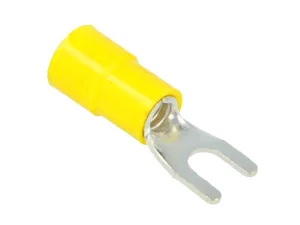 Geïsoleerde Vorkkabelschoen, Geel, M4, 4-6mm² Kabel