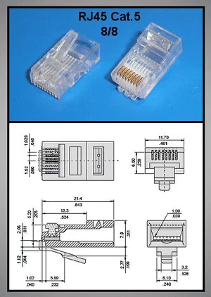 Legrand RJ45 UTP CAT5e Modulaire Stekker 8P/8C