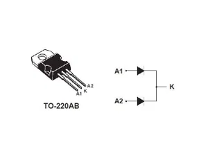 Sanken CTX12SL 200V 2x5A diode de redressement