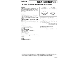 Sony CXA1782CQ RF Processor Servo Amplifier IC for CD Players, 48-Pin QFP