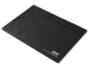 Tappetino da Lavoro in Silicone Isolato Resistente al Calore 359x260x5mm Nero