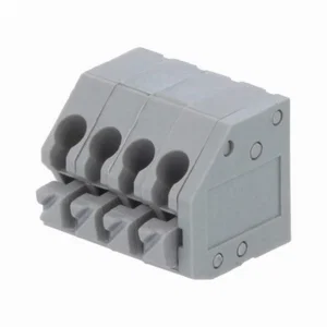 Bornier PCB Degson Série DG250, 4 Pôles, Pas de 3.5mm, Bouton-Poussoir, 45°