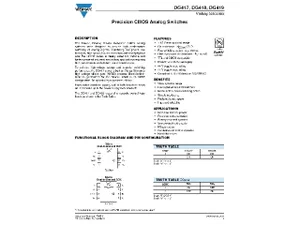 Vishay DG418DY-E3 CI Commutateur Analogique de Précision CMOS, 44V, 30mA, SO-8